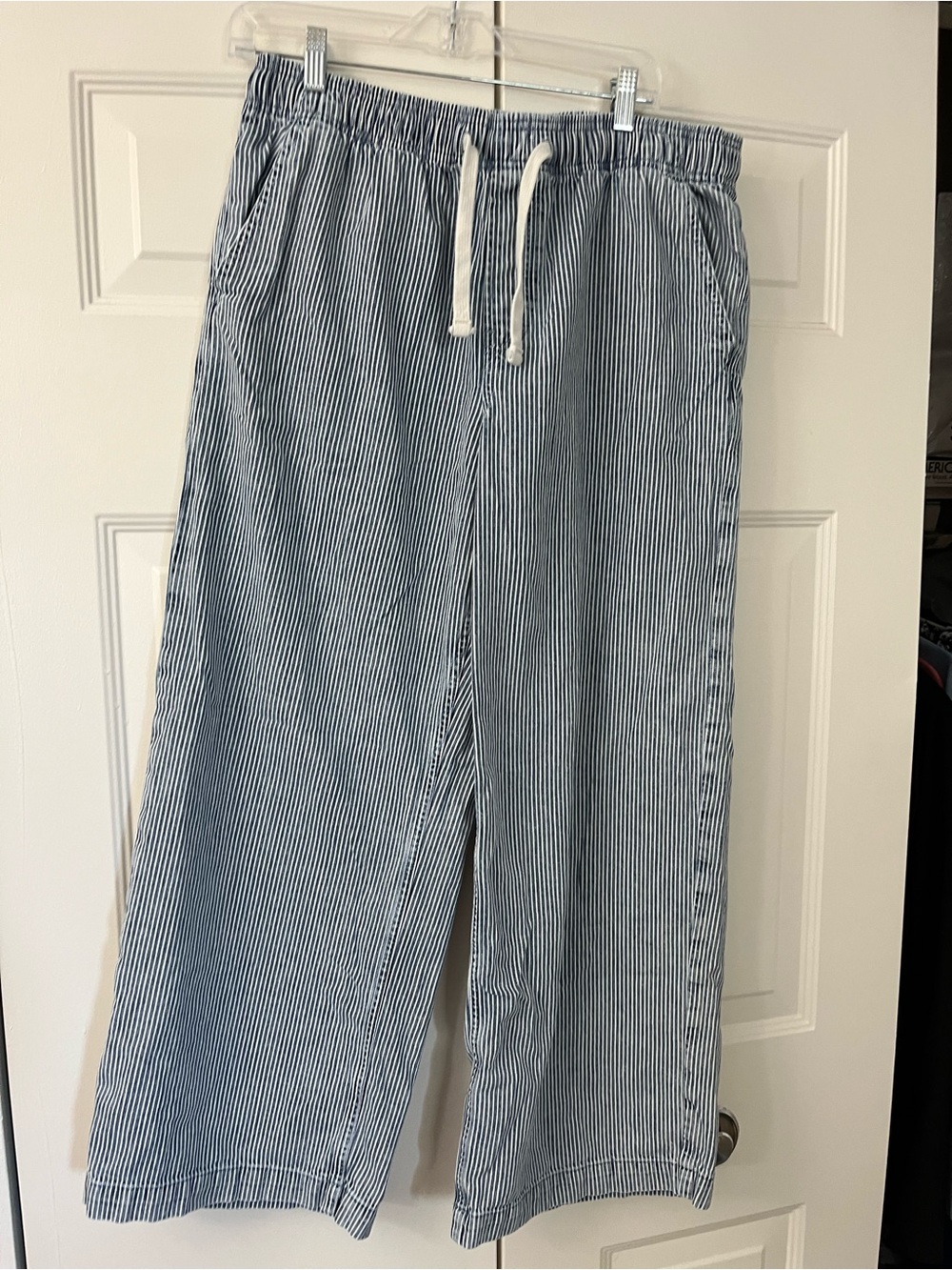 Gap Denim Women's Striped Wide-Leg Pants Coastal Resort Casual